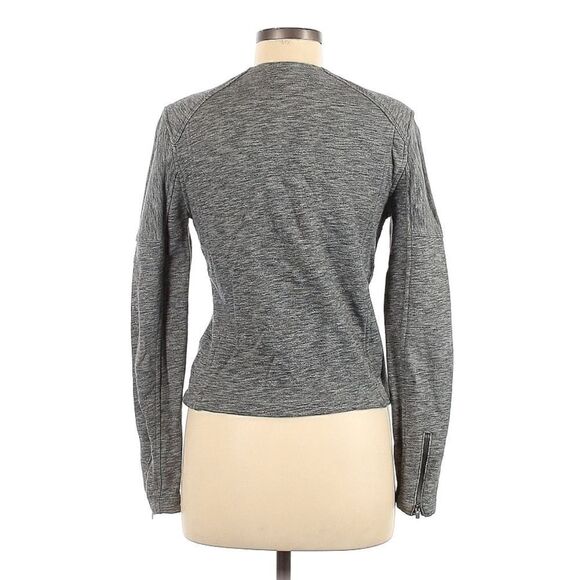 GAP GRAY 100% COTTON MOTO ZIP JACKET SIZE M - Picture 3 of 7